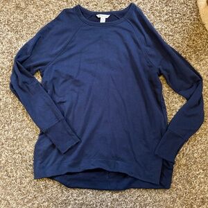 Athleta Tunic Sweatshirt Navy Medium Tall